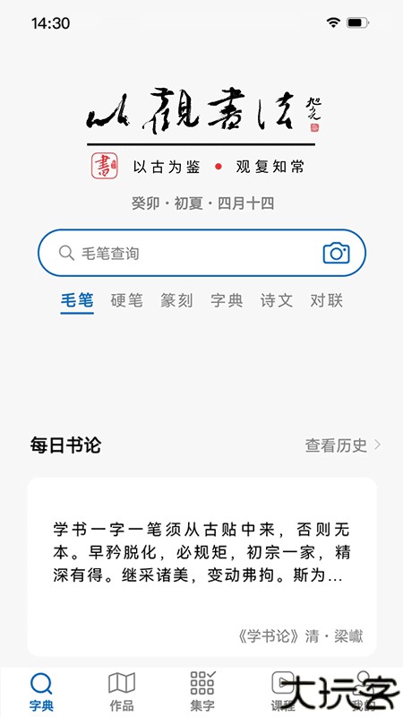以观书法