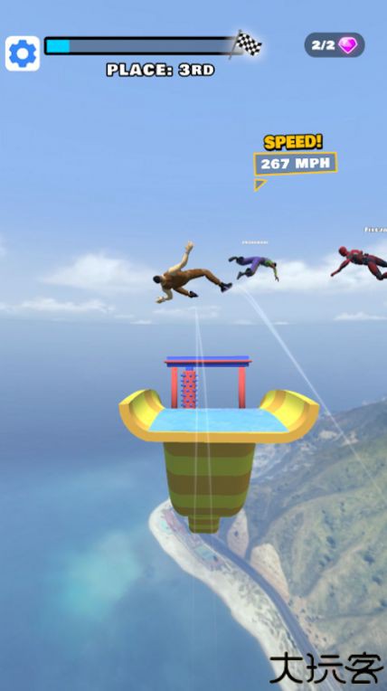 水上滑梯飞行挑战