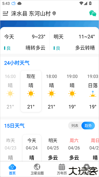 当准天气