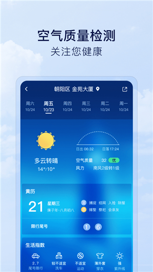 默契天气预报