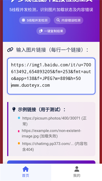 图片链接检测app