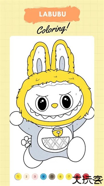 拉布布数字填色