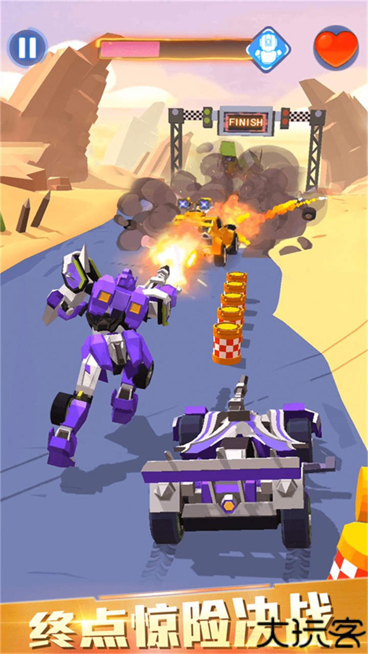 手游汽车人变形热血赛车