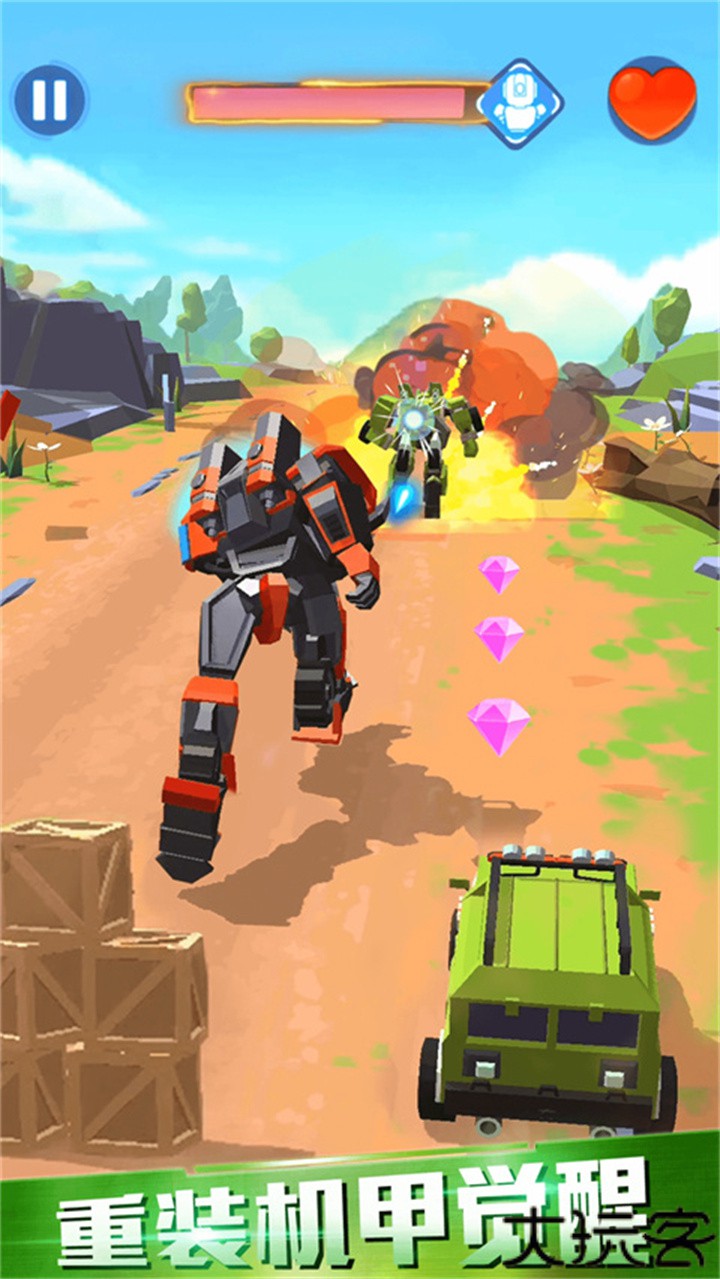 手游汽车人变形热血赛车