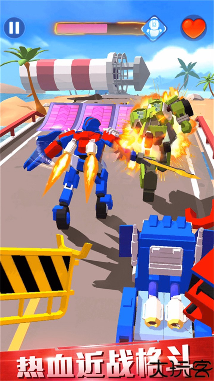 手游汽车人变形热血赛车