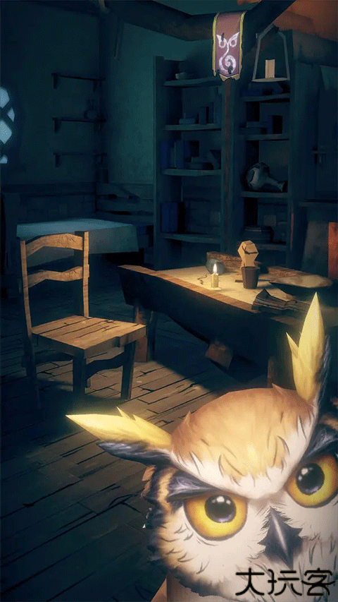 猫头鹰和灯塔木雕图鉴