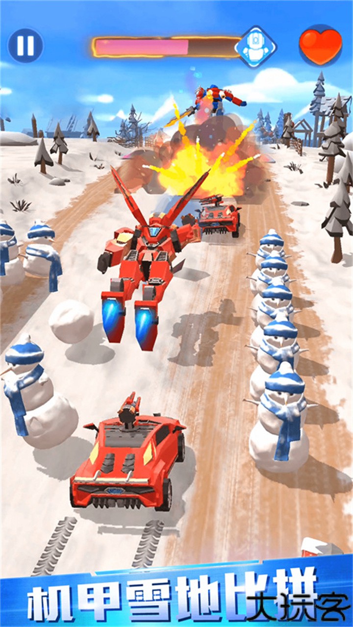 手游汽车人变形热血赛车