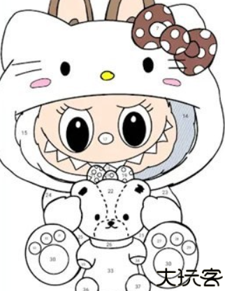 拉布布数字填色