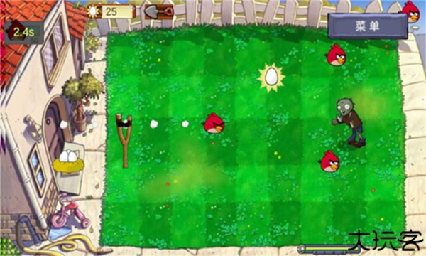 愤怒的小鸟大战僵尸手机版