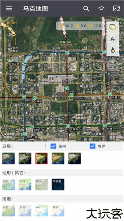 马克地图高清卫星地图
