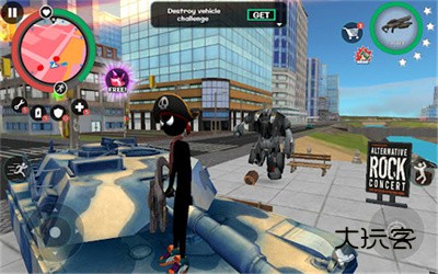 火柴人绳索英雄2动作手游(Stickman Rope Hero 2‌)v3.3.9安卓版