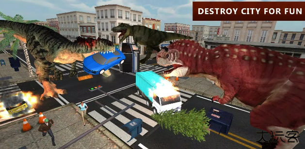 恐龙模拟器城市攻击