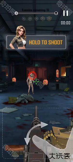 僵尸猎人射击或死亡