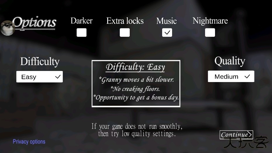 granny游戏难度选择
