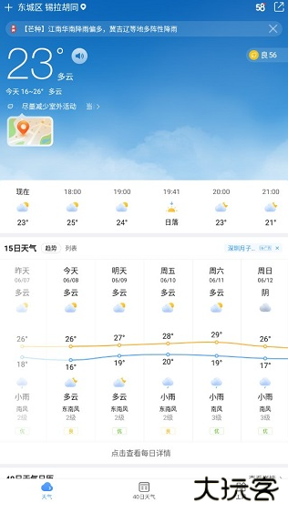 15日天气预报