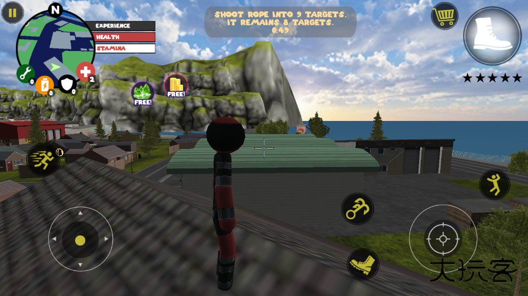 火柴人绳索英雄无限金币版 4.3.7最新版