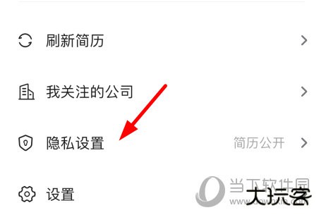 点击“隐私设置”