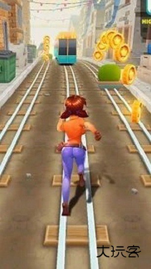 铁路夫人冲浪(lady surfs railway runner)游戏