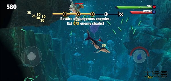 饥饿鲨史前世界内置菜单版游戏攻略1