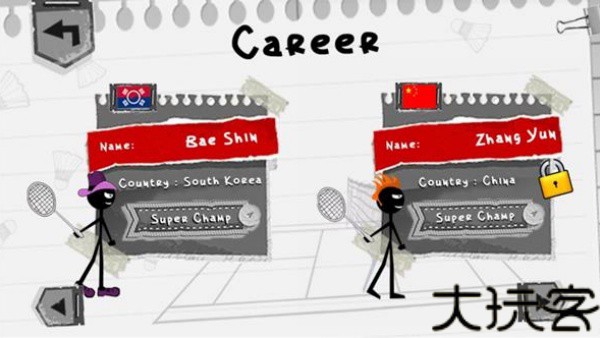 火柴人打羽毛球手机版