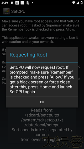 SetCPU