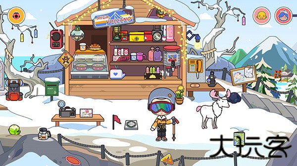 米加小镇雪山树屋