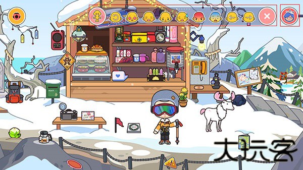 米加小镇雪山树屋